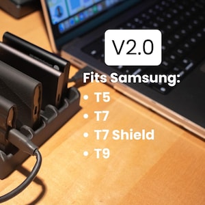 Organizador para SSD Samsung, compatible con T5, T7, T7 Shield y T9.