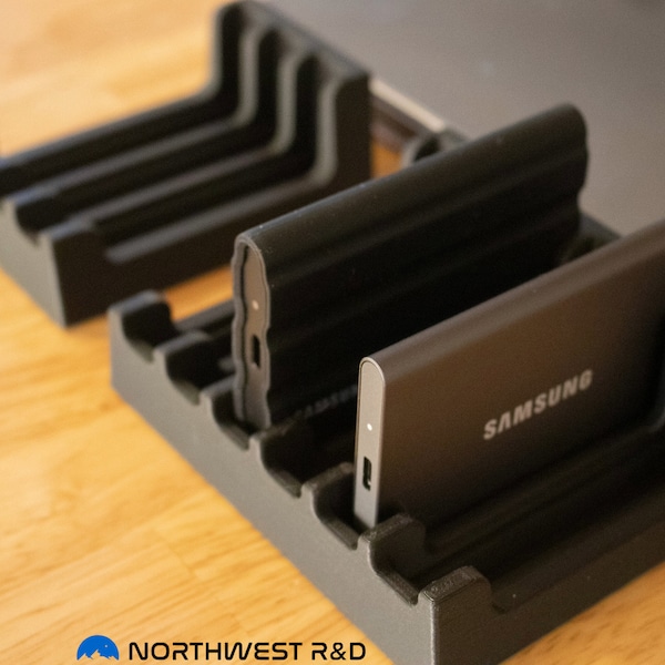 Samsung T7 SSD holder for T7 & T7 shield SSD Holder Organizer Stand Solid State Drive Organizer