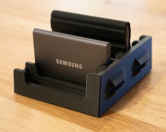 3D Printed SSD Holder: Samsung T7 & T7 Shield Organizer
