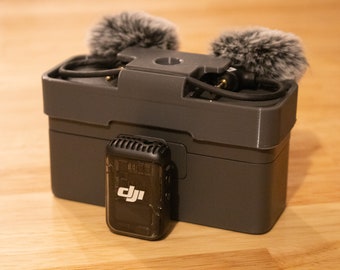 DJI Mic 2 Accessory Holder Case: Mic Organizer with AirTag Spot