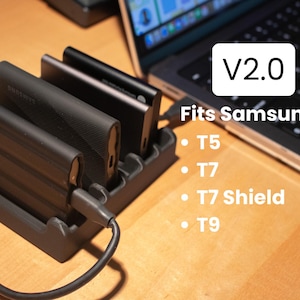 Samsung SSD Holder Organizer for T5, T7, T7 shield and T9 SSD Holder Organizer Stand Solid State Drive Organizer