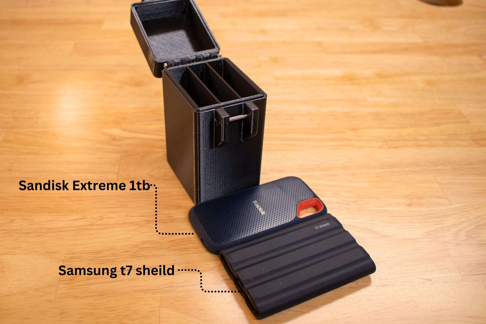 SSD Travel Case Samsung T7 Shield T9 Sandisk Extreme Holder SSD