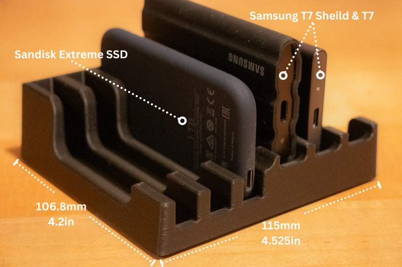 SSD Organizer: Samsung T7 & Sandisk Extreme Holder - Etsy