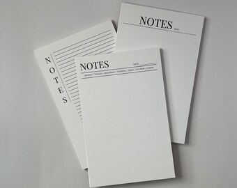 Handmade Cardstock Tear Off Notepad Bundle - Set of 3 Notepads - Great for meetings, phone calls, and studying