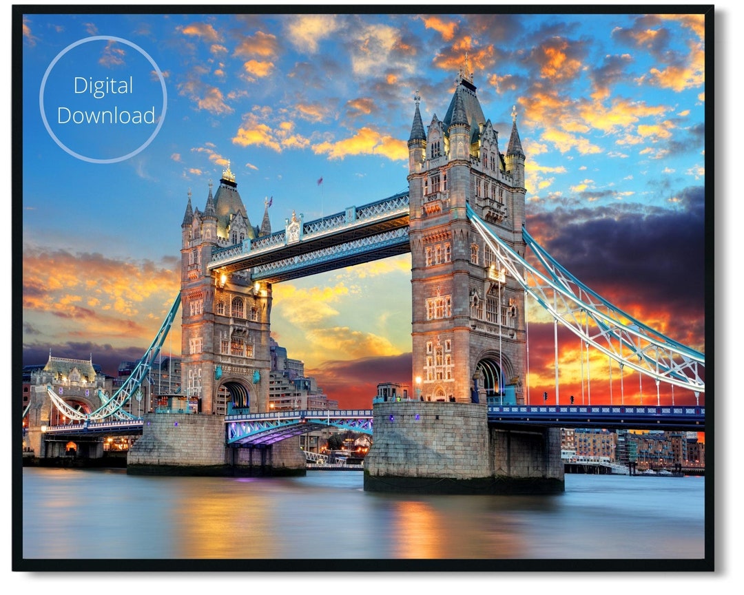 London Tower Bridge Wall Art Instant Digital Download Printable Wall