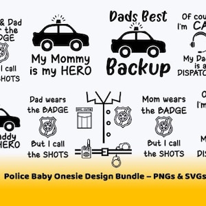 Police Baby Onesie designs - PNG/SVG