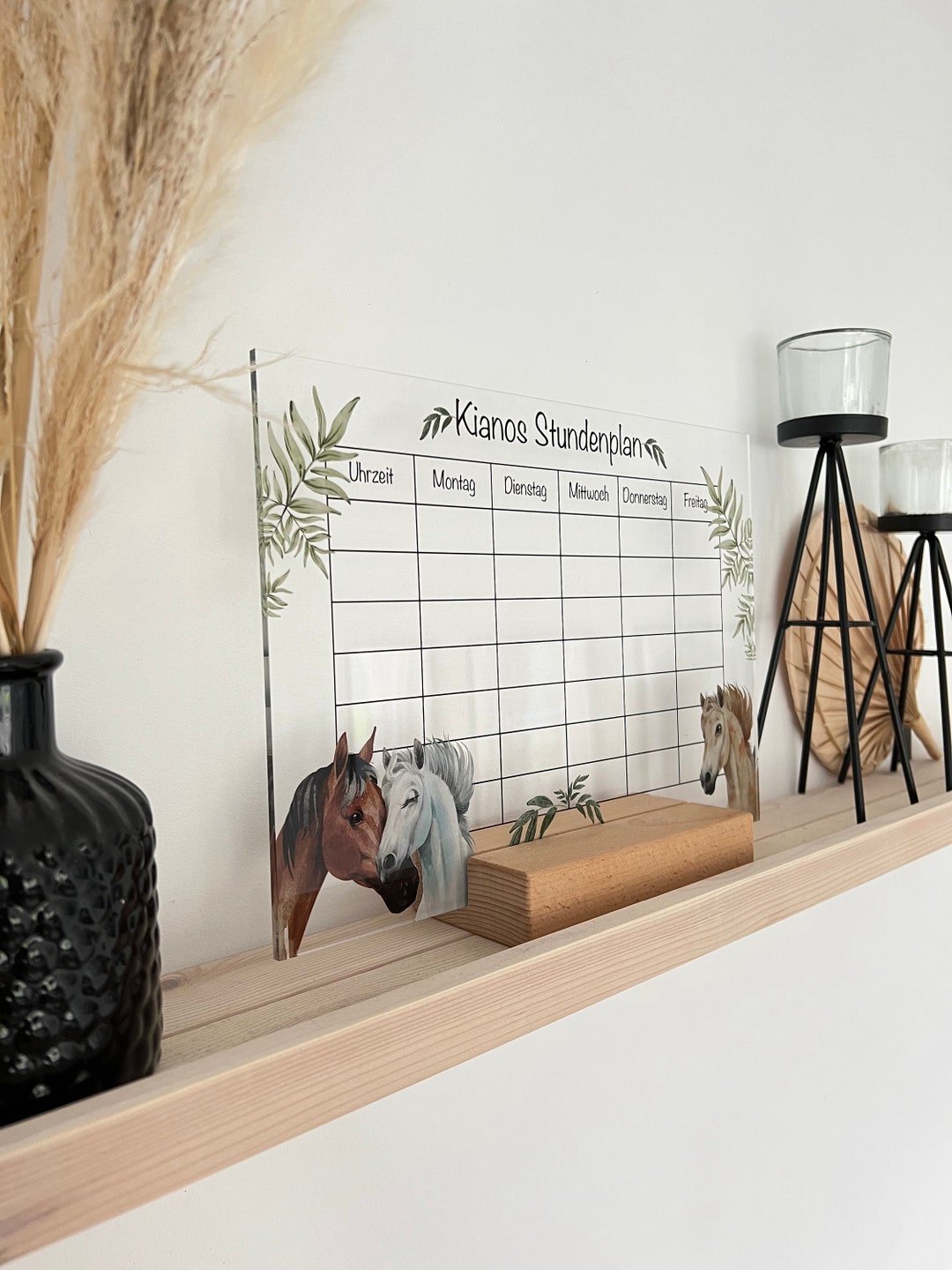 Timetable Wipeable Personalized Timetable Student Plan Acrylic Glass ...