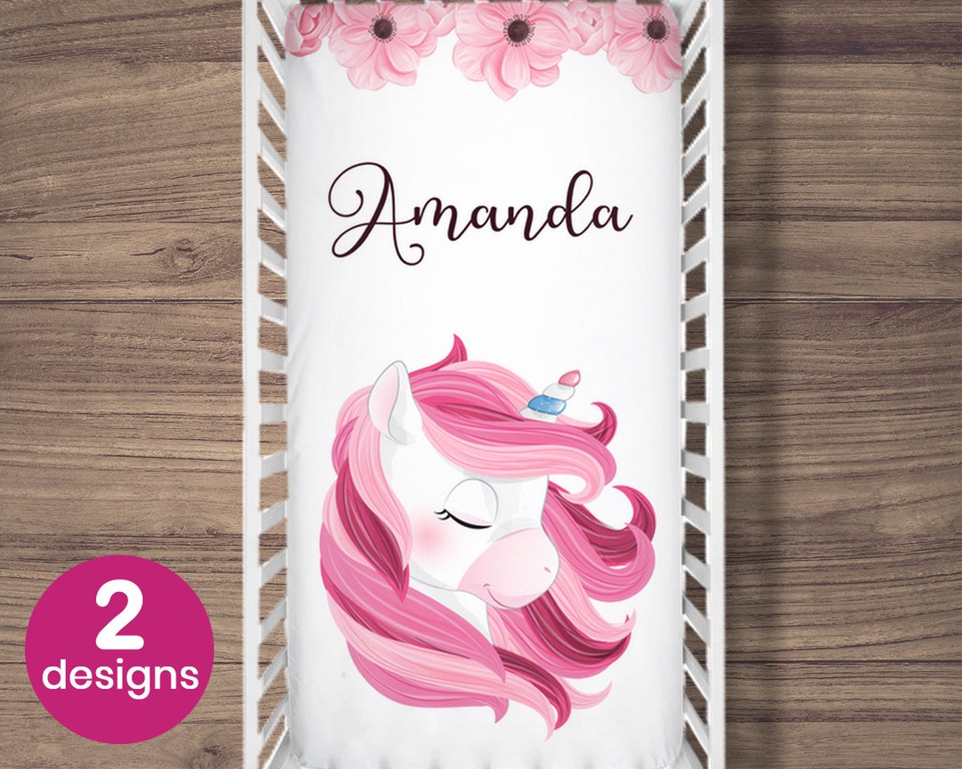 Unicorn Crib Sheet, Unicorn Crib Bedding, Unicorn Baby Bedding, Unicorn