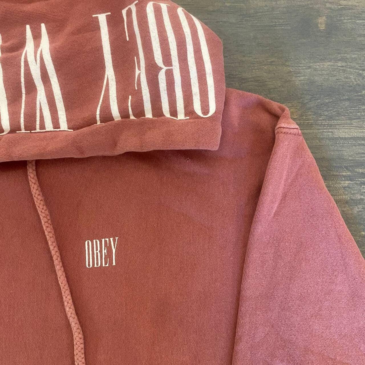 Obey Y2K Skate Pastel Pink Acid Wash Faded Womens Pullover Hoodie Size Large L Etsy