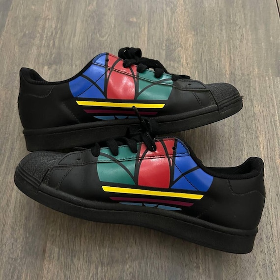 Adidas superstar black 8.5 sales