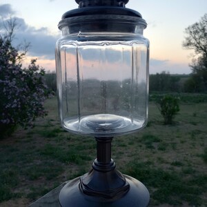 DeathTaxUSA • Gothic Style Black Clear Glass Apothecary Specimen Jar with Lid | Display Home Decor Storage Terrarium | Taxidermy Specimen