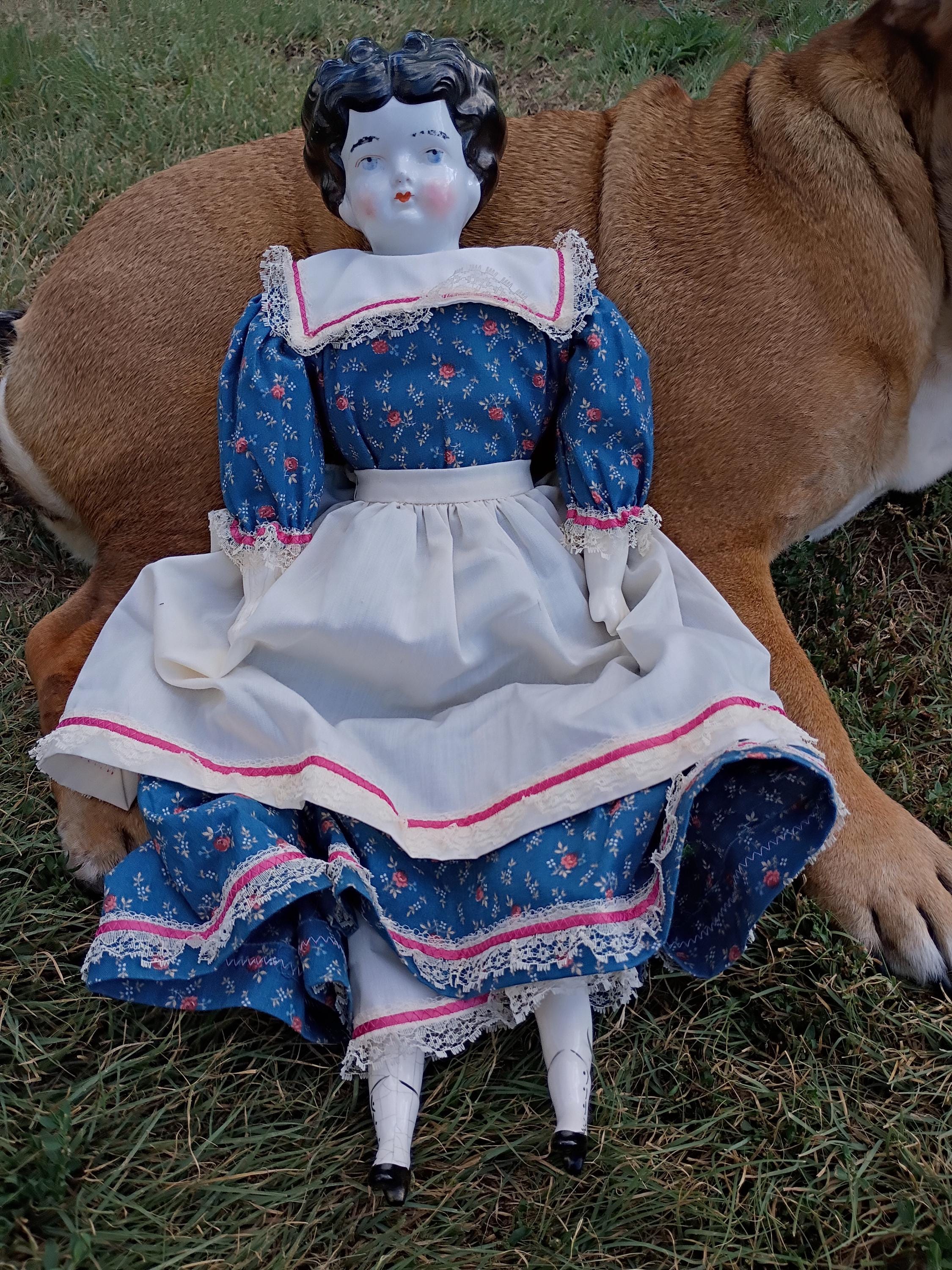 アンティーク小さなチャイナヘッドドールと羊さん アンティーク小さなチャイナヘッドドールと羊さん - アンティーク雑貨