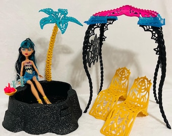 Monster High 13 Wishes Cleo De Nile, poupée et coffret de jeu