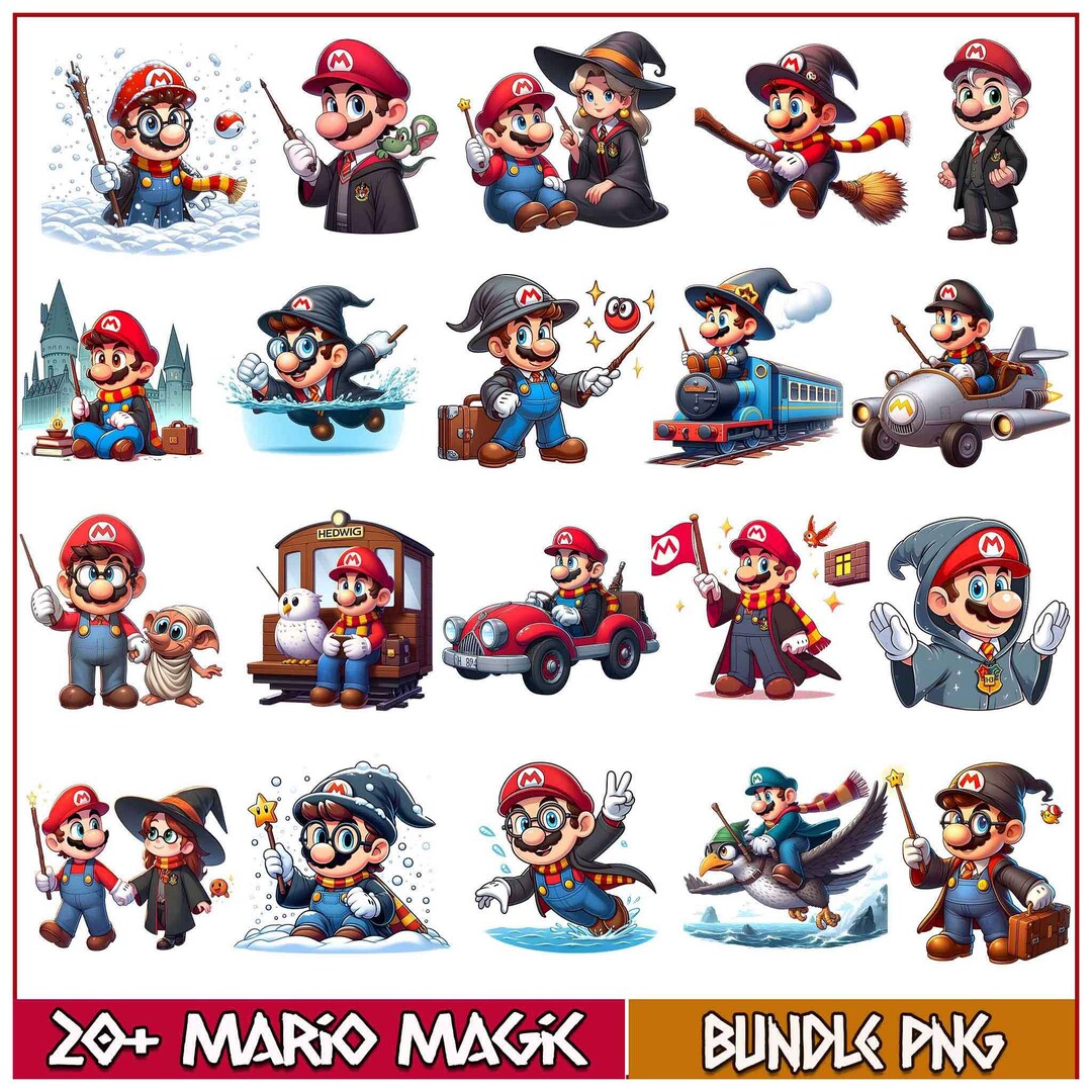 Magic Super Mario PNG Bundle Kart Edition, Super Mario Bundle, Super ...