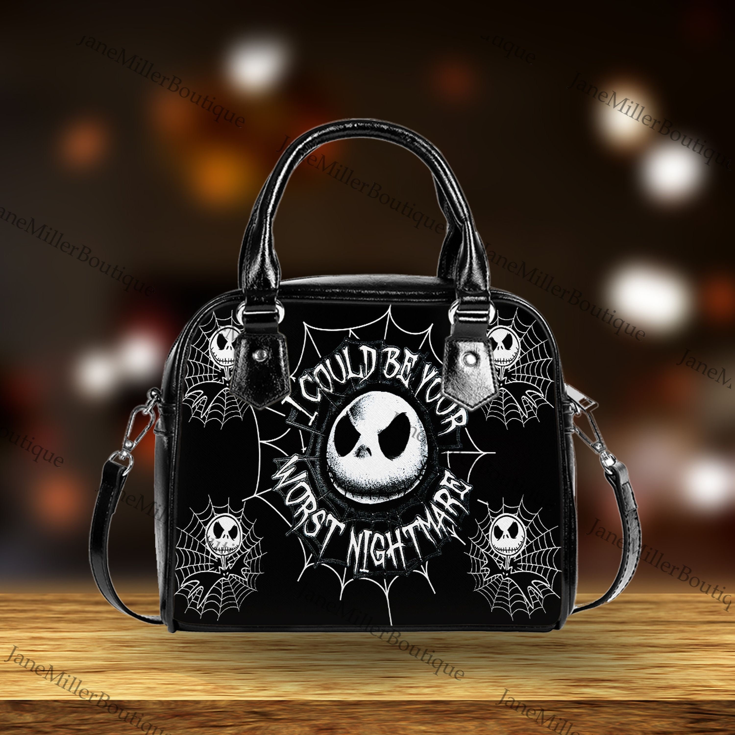 Cute Love Heart Jack And Sally Nightmare Before Christmas Handbag