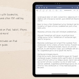 Skinny Handwriting Font for Goodnotes, iPad and more