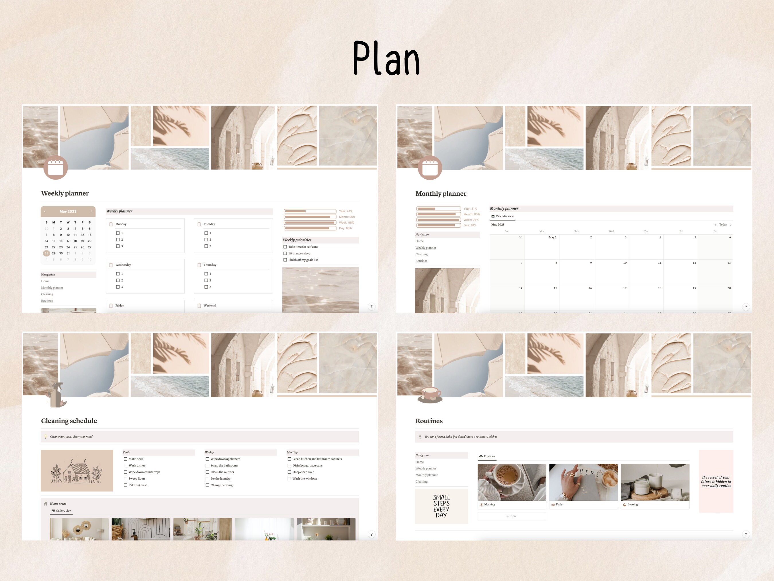 All in One Notion Planner Template | Notion Life Planner Dashboard ...