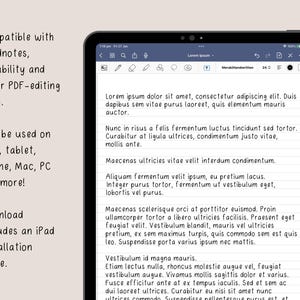 Tidy Lines – Carattere scritto a mano ordinato per agende digitali e appunti degli studenti / Carattere scritto a mano carino e ordinato / Goodnotes, Notability, iPad immagine 2