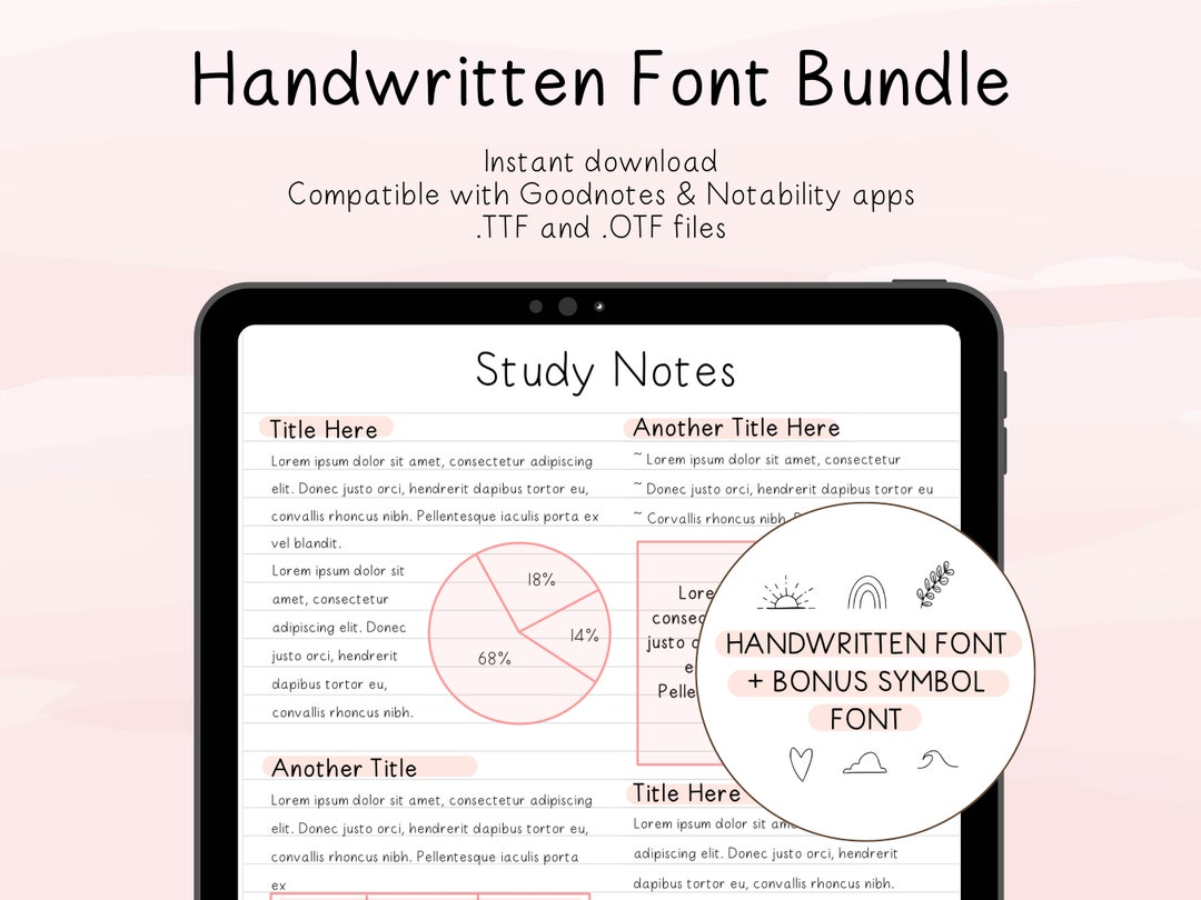 Neat Handwritten Font for Digital Planner and Student Note Taking ...