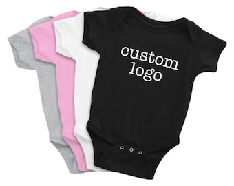 Customizable Logo Onesie®, Newborn Custom Onesie®, Pregnancy Reveal, Baby Shower Gift, Custom Onesie®, Custom Text Onesie®, Custom Baby Gift