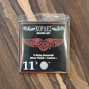 8string Bouzouki Set of Strings ~ Prodigy BROWN Set ~ 0,11 Set Silver Wounded