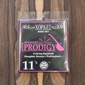 8string Bouzouki Set of Strings ~ Prodigy ROSE Set ~ 0,10 Set Phosphor Bronze Wounded