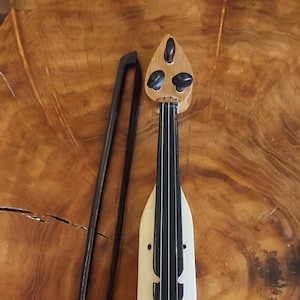 Handmade Greek Lyra of Pontos: Kokkimelon Kemenche with Bow