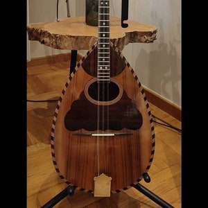 Custom Professional 6string Handmade Bouzouki ~ Greek Traditional Popular Rebetiko Bouzouki  ~ Wooden Pickguard / Top decorations