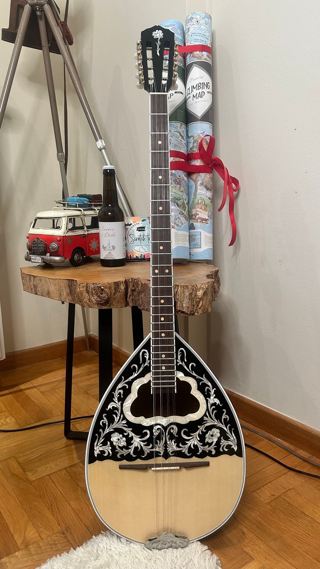 Professional Handmade 8string Bouzouki With Doubleaction Truss Rod