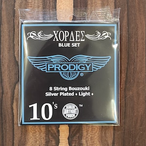 8string Bouzouki Set of Strings ~ Prodigy BLUE Set ~ 0,10 Set Silver Wounded