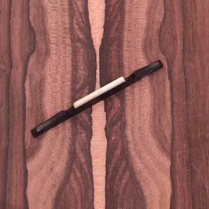 Handcrafted Ebony Baglamas Bridge with Bone Saddle Blank