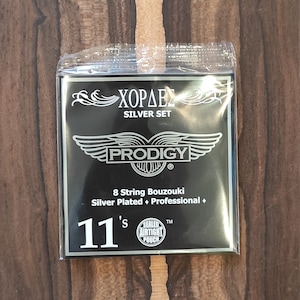 8string Bouzouki Set of Strings ~ Prodigy SILVER Set ~ 0,11 Set Silver Wounded
