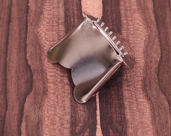 8string - 6string Bouzouki One-piece Chordiera / Tailpiece ~ One-piece Nickel Color Steel Bouzouki Tailpiece/Chordiera
