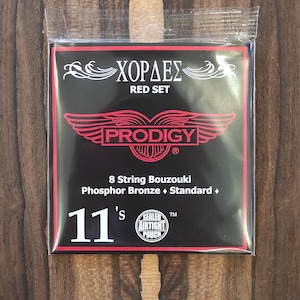 8string Bouzouki Set of Strings ~ Prodigy RED Set ~ 0,11 Set Bronze Wounded