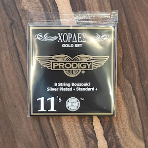 8string Bouzouki Set of Strings ~ Prodigy GOLD Set ~ 0,11 Set Silver Wounded