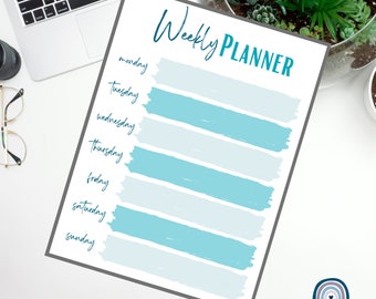 Instant Printable Download - Weekly Planner