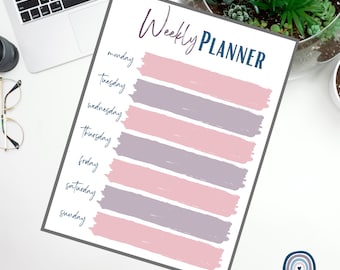 Instant Printable Download - Weekly Planner