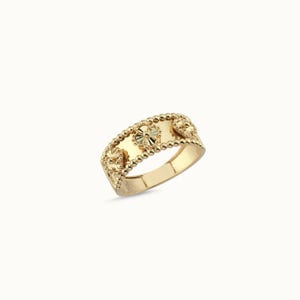 Clove Ring, 14K Solid Gold Rings, Minimalist Rings, Stacking Gold Rings, Elegant Rings, VC Ring,  Van Clfee Rings, Gift For Her