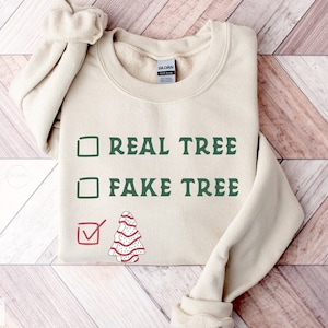 Christmas Cake Sweatshirt,Trendy Christmas Tree Cake Sweater,Matching Christmas Checklist,Cake Tree Sweatshirt,Xmas Tree Cake,Farm Fresh Top