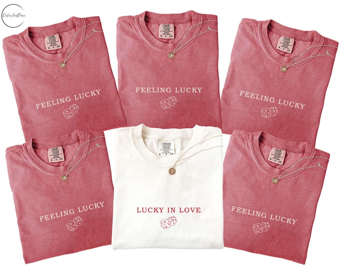 Lucky In Love Bachelorette Shirt: Casino Bridesmaid Comfort Colors Tshirt Las Vegas