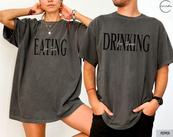 "Drinking For Three" Funny Pregnancy Announcement T-Shirt - Novelty Humor Tee, 100% Cotton 1 thumbnail image