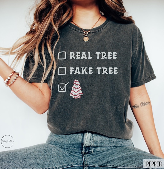 Christmas Cake Comfort Colors® Shirt Trendy Christmas Tree Cake Tshirt Matching Christmas Checklist Cake Tree Xmas Tree Cake Farm Fresh Top
