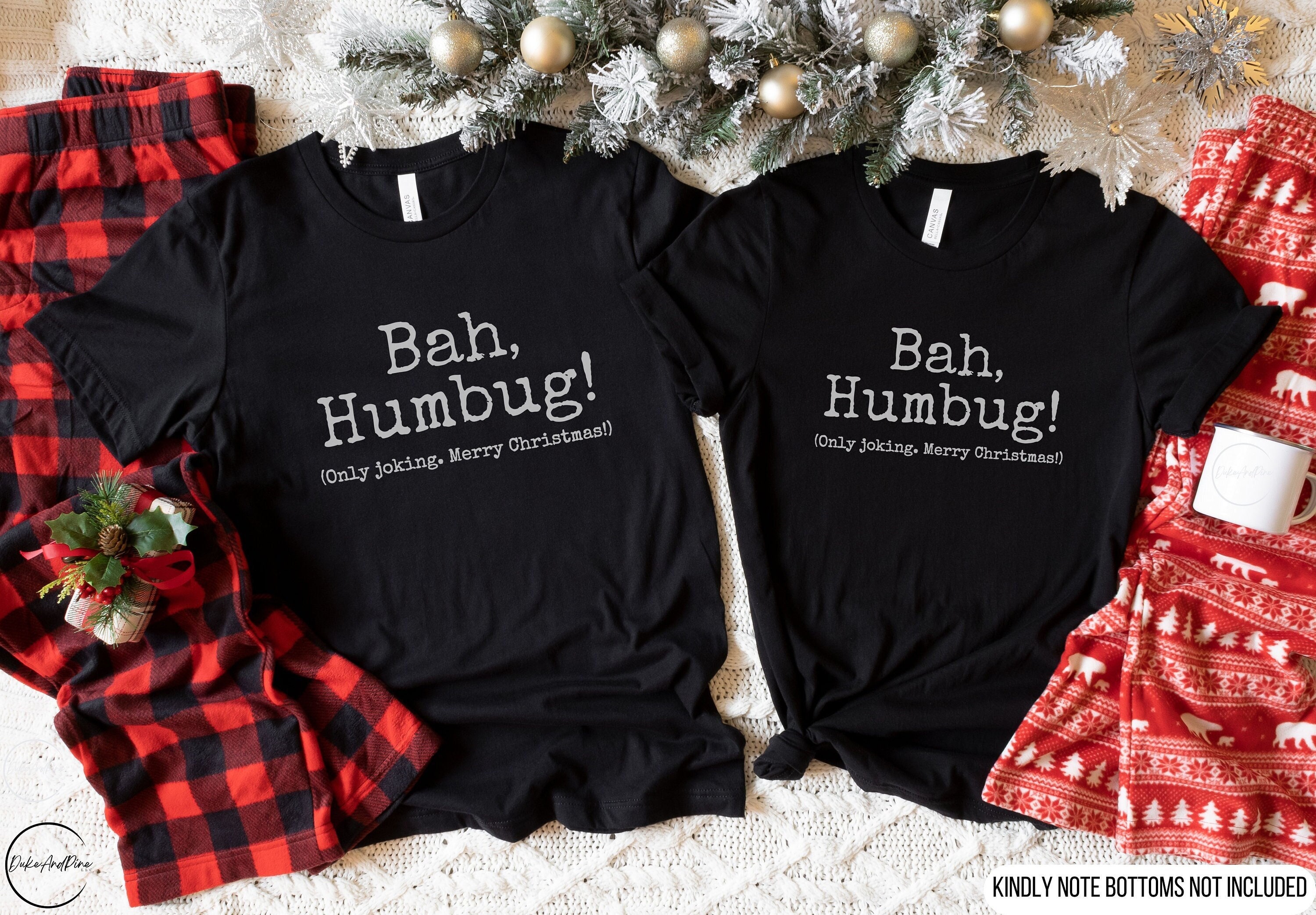 Bah Humbug Shirt,funny Couples Christmas Shirt,matching Christmas Party