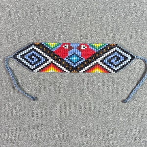 Embera Chami beaded Bracelet hand-woven by women of the Colombian indigenous tribe 3056