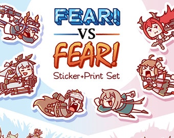 Arknights Comic FEAR VS FEAR Sticker + Print Set by WittleRed