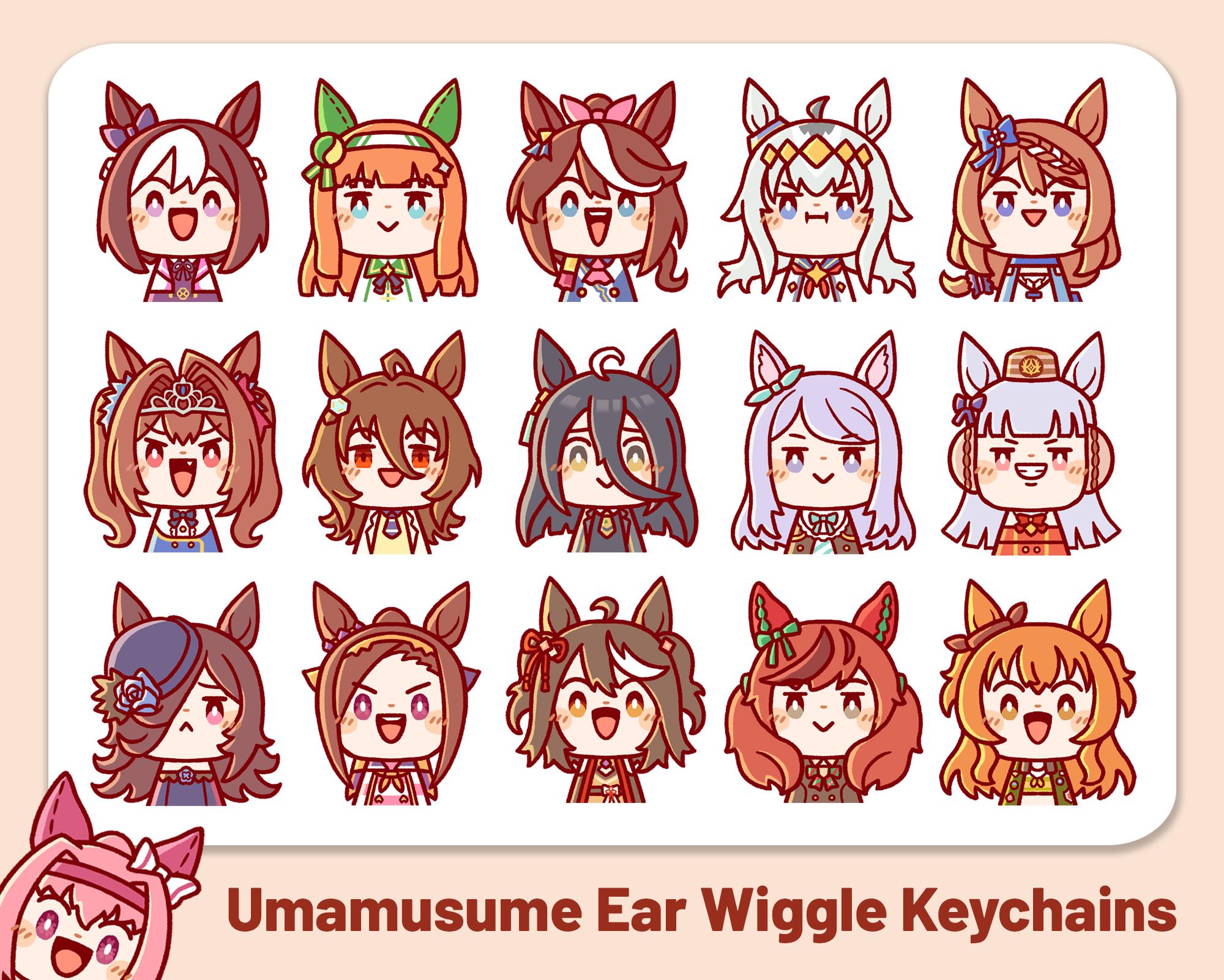 PRE-ORDER | Umamusume Ear Flick Arcylic Keychains by Wittlered - Etsy