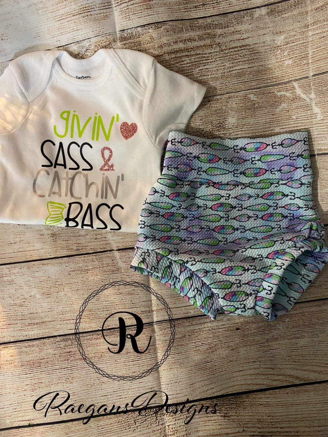 Girls Fishing Bummies Outfit, Baby Girl Fishing Outfit, Fishing
