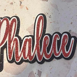 Glitter Cardstock Homecoming Mum Name Cutout