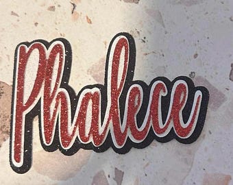 Glitter Cardstock Homecoming Mum Name Cutout