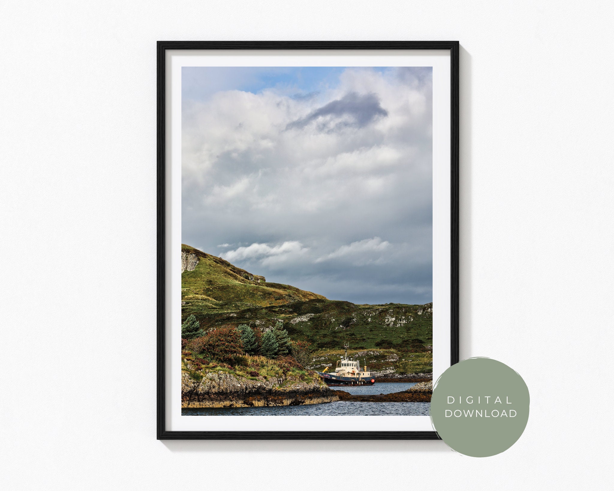Scottish Boat Coastal Wall Art Print Digital Download - Etsy Australia